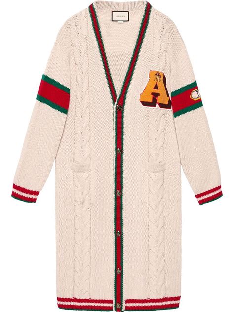 vintage gucci knitwear|Gucci embroidered oversized cardigan.